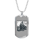 Naito Raider Biker Necklace Stainless Steel or 18k Gold Dog Tag 24"-Express Your Love Gifts