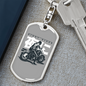 Naito Raider Keychain Stainless Steel or 18k Gold Dog Tag Keyring-Express Your Love Gifts