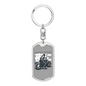 Naito Raider Keychain Stainless Steel or 18k Gold Dog Tag Keyring-Express Your Love Gifts