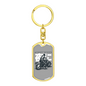 Naito Raider Keychain Stainless Steel or 18k Gold Dog Tag Keyring-Express Your Love Gifts
