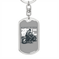 Naito Raider Keychain Stainless Steel or 18k Gold Dog Tag Keyring-Express Your Love Gifts
