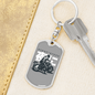 Naito Raider Keychain Stainless Steel or 18k Gold Dog Tag Keyring-Express Your Love Gifts