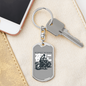Naito Raider Keychain Stainless Steel or 18k Gold Dog Tag Keyring-Express Your Love Gifts