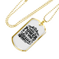 Name Of Jesus Black Christian Necklace Stainless Steel or 18k Gold Dog Tag 24" Chain-Express Your Love Gifts