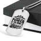 Name Of Jesus Black Christian Necklace Stainless Steel or 18k Gold Dog Tag 24" Chain-Express Your Love Gifts