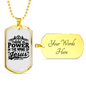 Name Of Jesus Black Christian Necklace Stainless Steel or 18k Gold Dog Tag 24" Chain-Express Your Love Gifts