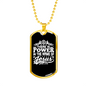Name Of Jesus White Christian Necklace Stainless Steel or 18k Gold Dog Tag 24" Chain-Express Your Love Gifts