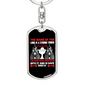 Name Of The Lord Proverbs 18:10 Keychain Stainless Steel or 18k Gold Dog Tag Keyring-Express Your Love Gifts