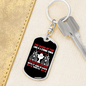 Name Of The Lord Proverbs 18:10 Keychain Stainless Steel or 18k Gold Dog Tag Keyring-Express Your Love Gifts