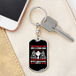 Name Of The Lord Proverbs 18:10 Keychain Stainless Steel or 18k Gold Dog Tag Keyring-Express Your Love Gifts