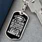 Name Of The Lord Proverbs 18:10 White Keychain Stainless Steel or 18k Gold Dog Tag Keyring-Express Your Love Gifts