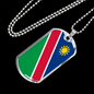 Namibia Flag Necklace Stainless Steel or 18k Gold Dog Tag 24" Chain-Express Your Love Gifts