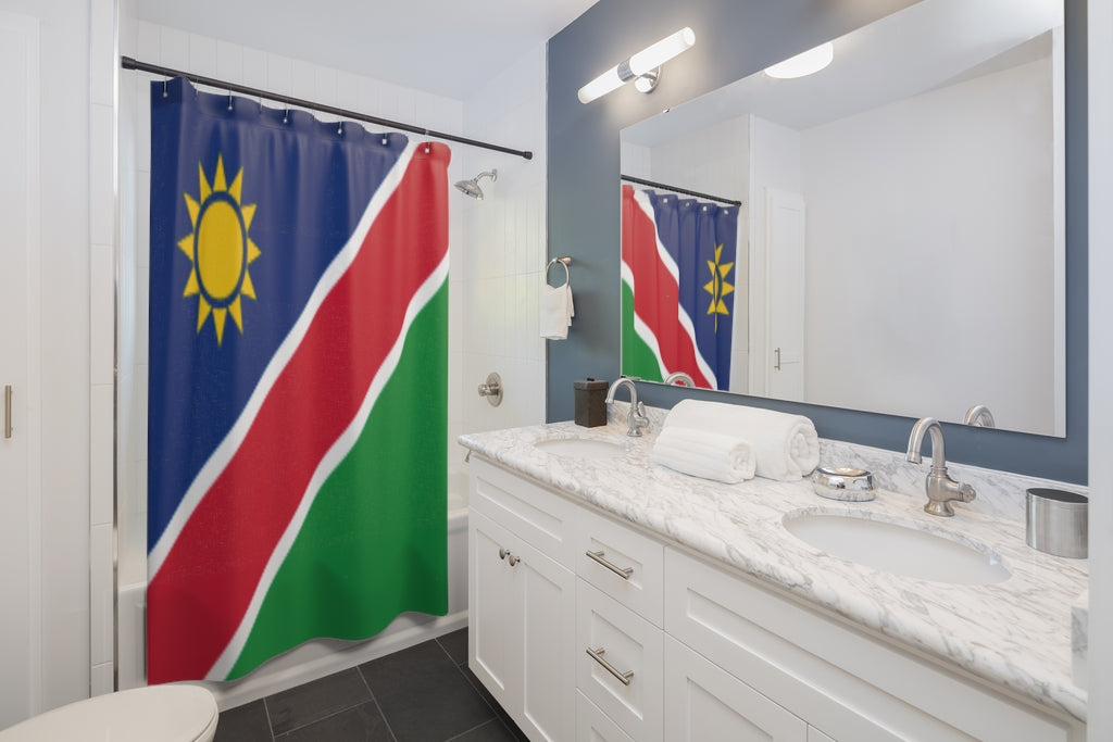 Namibia Flag Stylish Design 71" x 74" Elegant Waterproof Shower Curtain for a Spa-like Bathroom Paradise Exceptional Craftsmanship-Express Your Love Gifts
