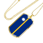 Nauru Flag Necklace Stainless Steel or 18k Gold Dog Tag 24" Chain-Express Your Love Gifts
