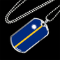 Nauru Flag Necklace Stainless Steel or 18k Gold Dog Tag 24" Chain-Express Your Love Gifts