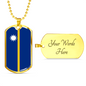 Nauru Flag Necklace Stainless Steel or 18k Gold Dog Tag 24" Chain-Express Your Love Gifts
