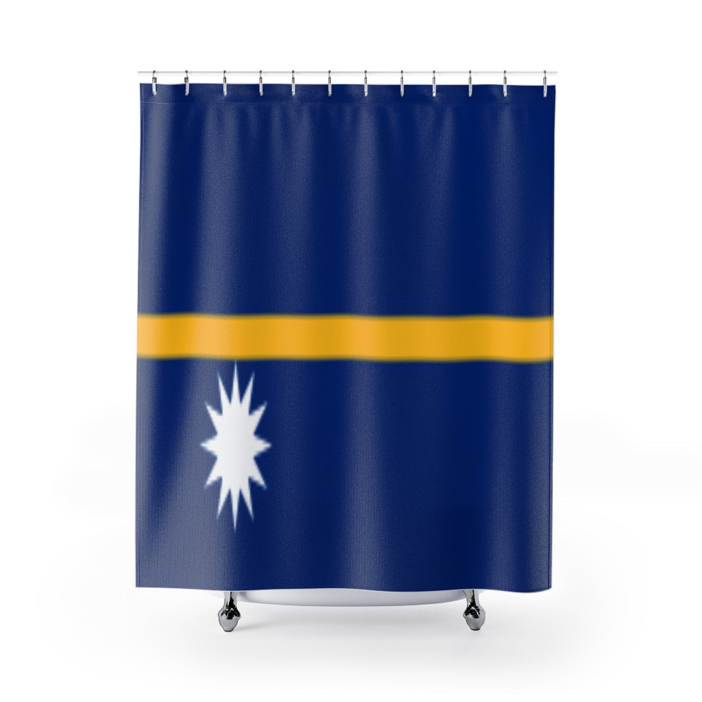 Nauru Flag Stylish Design 71" x 74" Elegant Waterproof Shower Curtain for a Spa-like Bathroom Paradise Exceptional Craftsmanship-Express Your Love Gifts