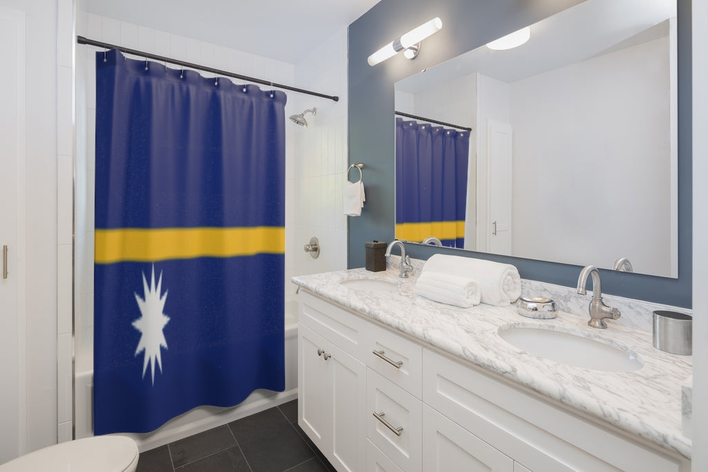 Nauru Flag Stylish Design 71" x 74" Elegant Waterproof Shower Curtain for a Spa-like Bathroom Paradise Exceptional Craftsmanship-Express Your Love Gifts