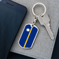 Nauru Flag Swivel Keychain Dog Tag Stainless Steel or 18k Gold-Express Your Love Gifts