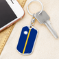 Nauru Flag Swivel Keychain Dog Tag Stainless Steel or 18k Gold-Express Your Love Gifts