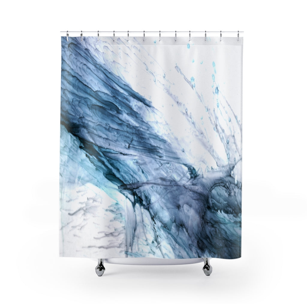 Navy Blue Ocean Stylish Design 71" x 74" Elegant Waterproof Shower Curtain for a Spa-like Bathroom Paradise Exceptional Craftsmanship-Express Your Love Gifts