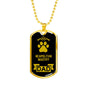 Neapolitan Mastiff Dad Dog Necklace Stainless Steel or 18k Gold Dog Tag W 24" Dog Owner Lover-Express Your Love Gifts