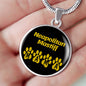 Neapolitan Mastiff Mama Circle Necklace Stainless Steel or 18k Gold 18-22" Dog Owner Lover-Express Your Love Gifts
