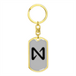 Near Protocol (NEAR) Crypto Cryptocurrency Keychain Stainless Steel or 18k Gold Dog Tag Keyring-Express Your Love Gifts