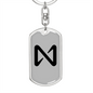 Near Protocol (NEAR) Crypto Cryptocurrency Keychain Stainless Steel or 18k Gold Dog Tag Keyring-Express Your Love Gifts