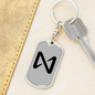 Near Protocol (NEAR) Crypto Cryptocurrency Keychain Stainless Steel or 18k Gold Dog Tag Keyring-Express Your Love Gifts
