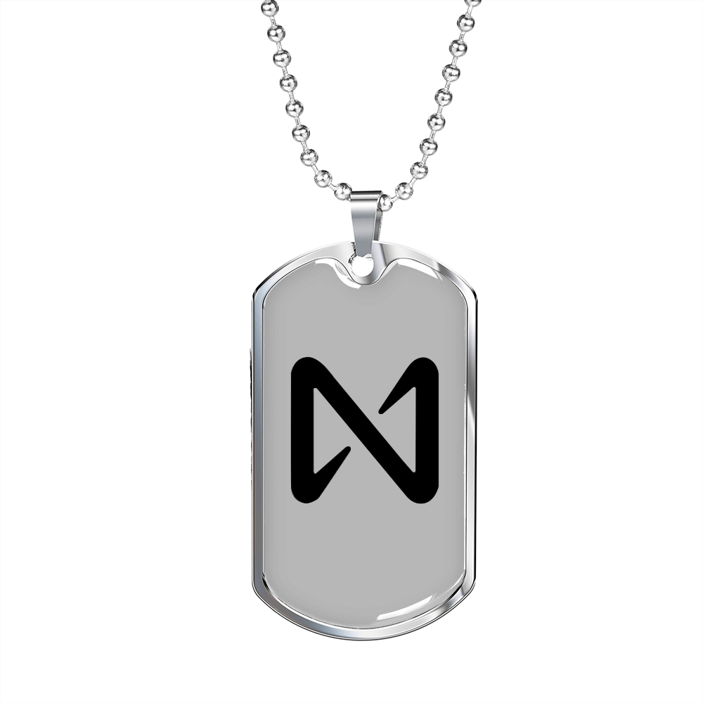 Near Protocol (NEAR) Crypto Necklace Stainless Steel or 18k Gold Dog Tag 24" Chain-Express Your Love Gifts