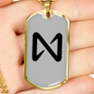 Near Protocol (NEAR) Crypto Necklace Stainless Steel or 18k Gold Dog Tag 24" Chain-Express Your Love Gifts