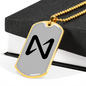 Near Protocol (NEAR) Crypto Necklace Stainless Steel or 18k Gold Dog Tag 24" Chain-Express Your Love Gifts
