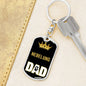 Nebelung Cat Dad King Keychain Stainless Steel or 18k Gold-Express Your Love Gifts