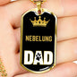 Nebelung Cat Dad Necklace Stainless Steel or 18k Gold Dog Tag 24" Chain-Express Your Love Gifts