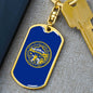 Nebraska State Flag Keychain Dog Tag Stainless Steel or 18k Gold-Express Your Love Gifts