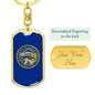 Nebraska State Flag Keychain Dog Tag Stainless Steel or 18k Gold-Express Your Love Gifts