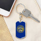 Nebraska State Flag Keychain Dog Tag Stainless Steel or 18k Gold-Express Your Love Gifts