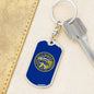 Nebraska State Flag Keychain Dog Tag Stainless Steel or 18k Gold-Express Your Love Gifts