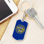 Nebraska State Flag Keychain Dog Tag Stainless Steel or 18k Gold-Express Your Love Gifts