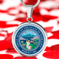 Nebraska State Seal Necklace Circle Pendant Stainless Steel or 18k Gold 18-22"-Express Your Love Gifts
