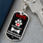Nederlandse Kooikerhondje Keychain Stainless Steel or 18k Gold Dog Tag Keyring-Express Your Love Gifts