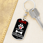 Nederlandse Kooikerhondje Keychain Stainless Steel or 18k Gold Dog Tag Keyring-Express Your Love Gifts
