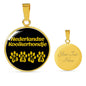 Nederlandse Kooikerhondje Mama Circle Necklace Stainless Steel or 18k Gold 18-22" Dog Owner Lover-Express Your Love Gifts