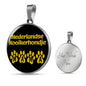 Nederlandse Kooikerhondje Mama Circle Necklace Stainless Steel or 18k Gold 18-22" Dog Owner Lover-Express Your Love Gifts