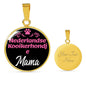Nederlandse Kooikerhondje Mama Necklace Circle Pendant Stainless Steel or 18k Gold 18-22" Dog Mom Pendant-Express Your Love Gifts