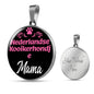 Nederlandse Kooikerhondje Mama Necklace Circle Pendant Stainless Steel or 18k Gold 18-22" Dog Mom Pendant-Express Your Love Gifts