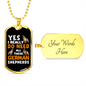 Need All German Shepherds Necklace Stainless Steel or 18k Gold Dog Tag 24" Chain-Express Your Love Gifts