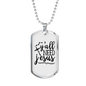 Need Jesus Christian Necklace Stainless Steel or 18k Gold Dog Tag 24" Chain-Express Your Love Gifts