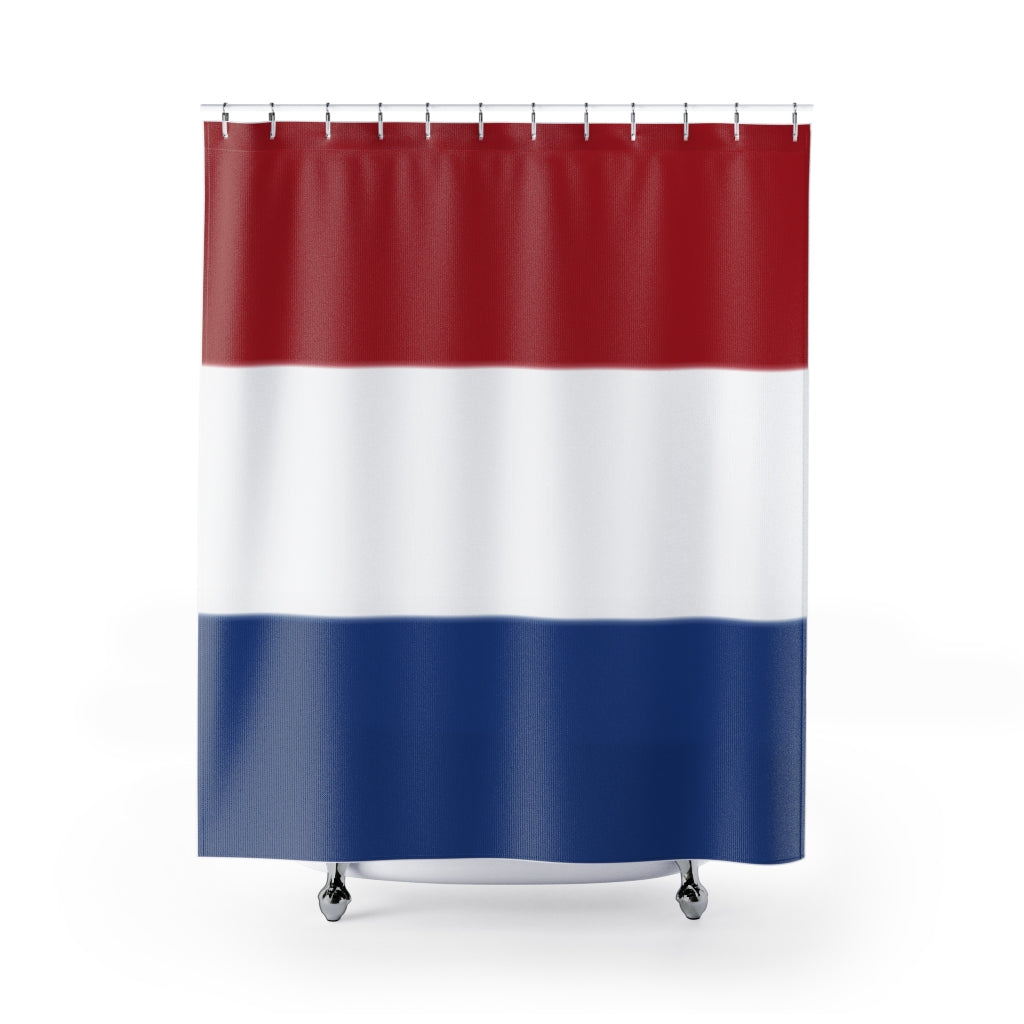 Netherlands Flag Stylish Design 71" x 74" Elegant Waterproof Shower Curtain for a Spa-like Bathroom Paradise Exceptional Craftsmanship-Express Your Love Gifts